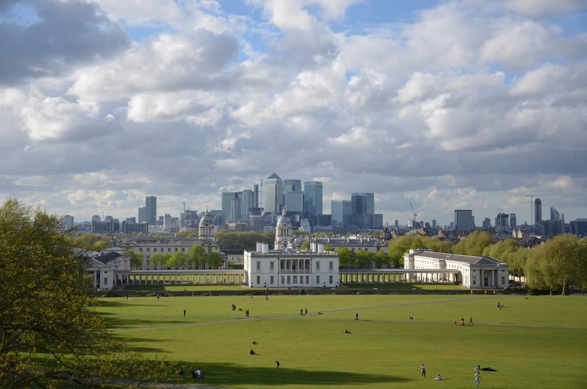 Garden Townhouse — Greenwich Park towards Canary Wharf